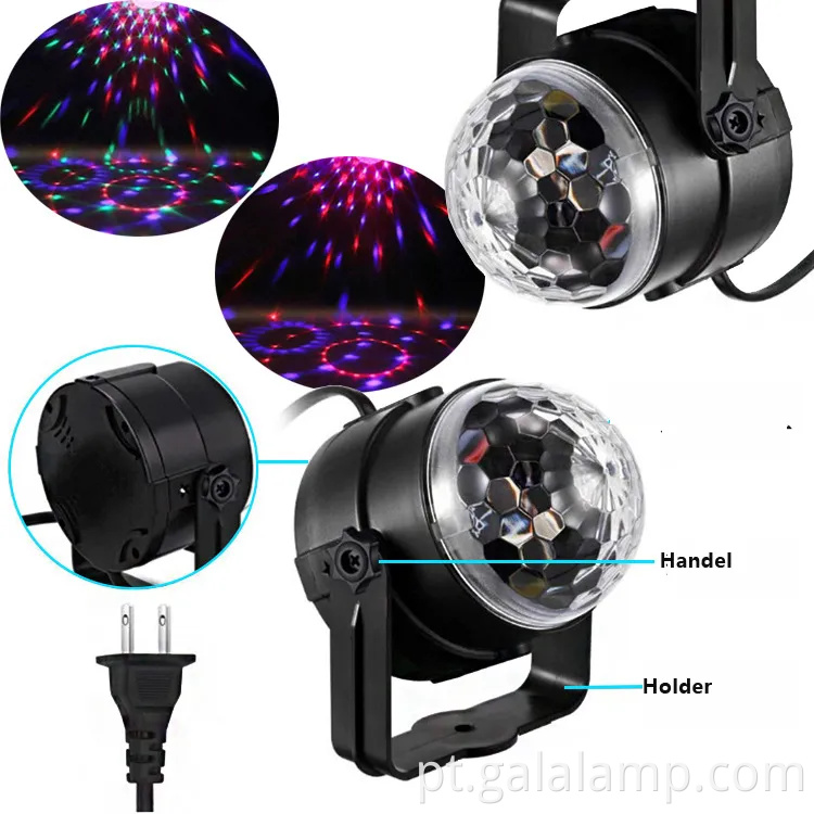 Controle remoto Voice LED LED Crystal Magic Ball RGB Festive Disco Stage Luzes de projeção de Natal